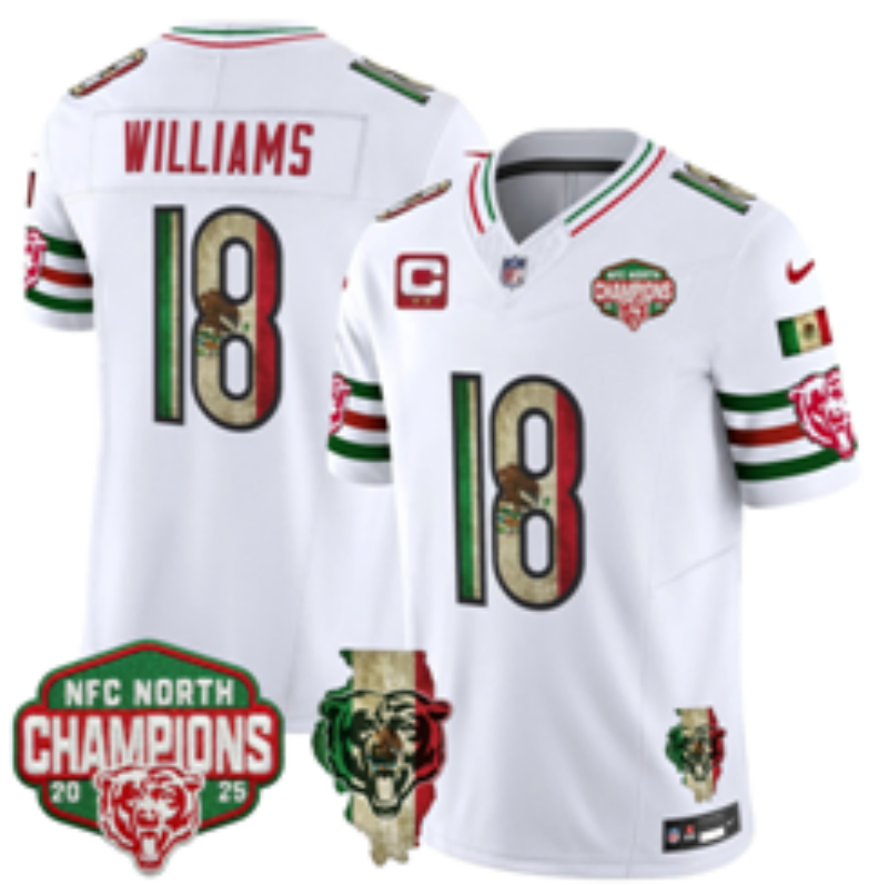 Chicago Bears #18 Williams white Nike Limited NFL Jersey 0909001